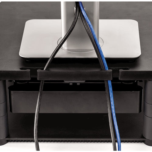 Fellowes Computer Monitor Stand with 3 Height Adjustments - Premium Monitor Riser Mount (9169501)
