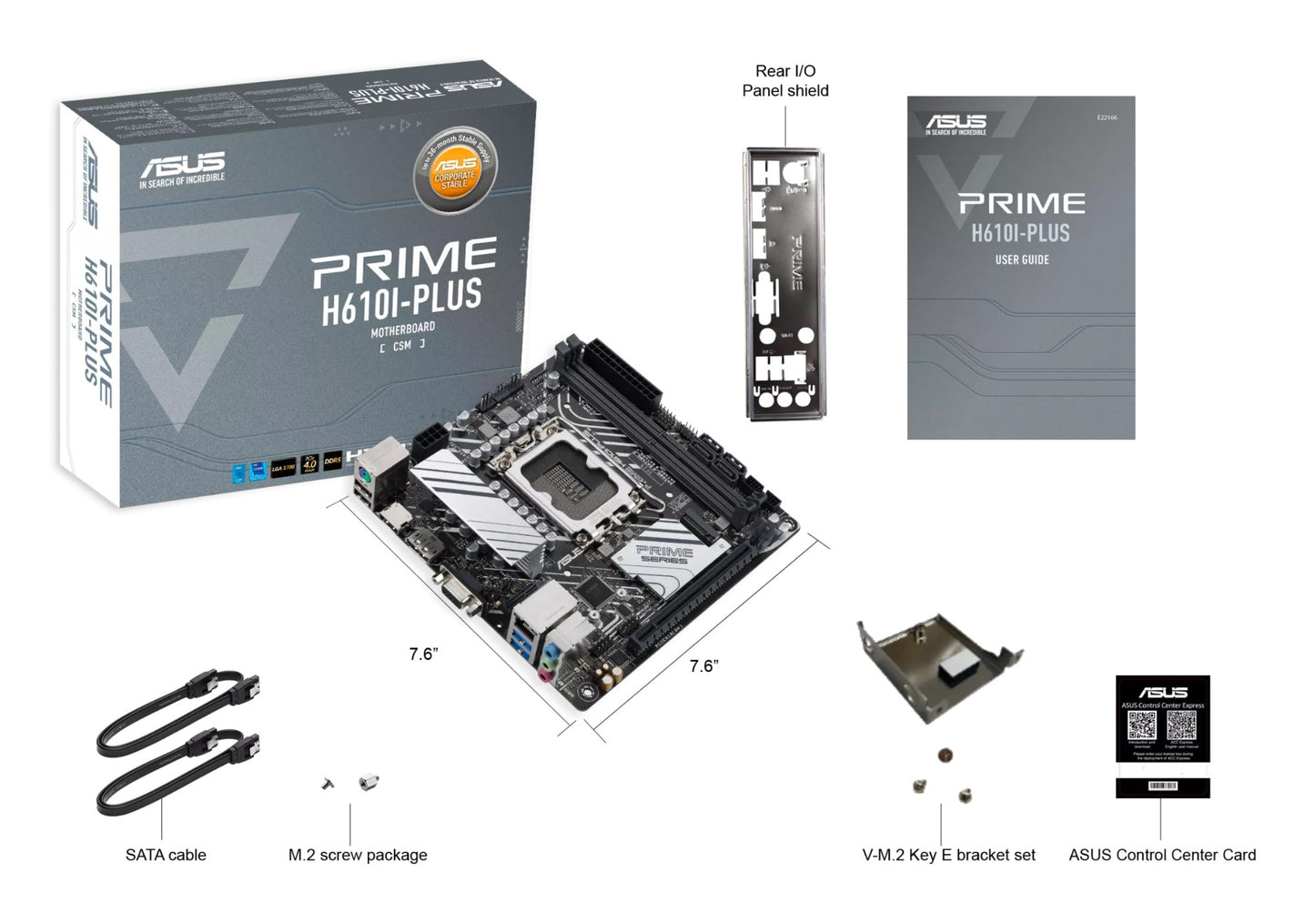ASUS PRIME H610I-PLUS-CSM Intel H610 LGA 1700 mini ITX Motherboard