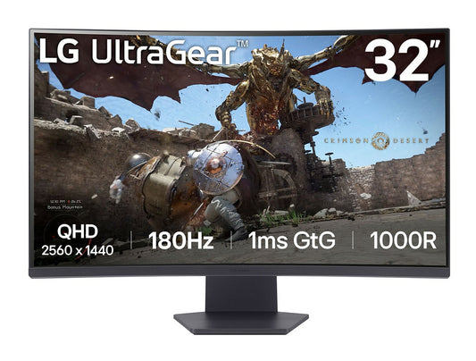 LG 32GS60QC-B 31.5" QHD VA 180Hz Curved Monitor