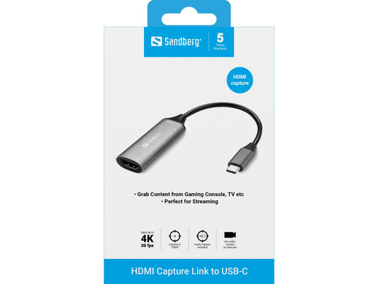 Sandberg HDMI Capture Link to USB-C Hub