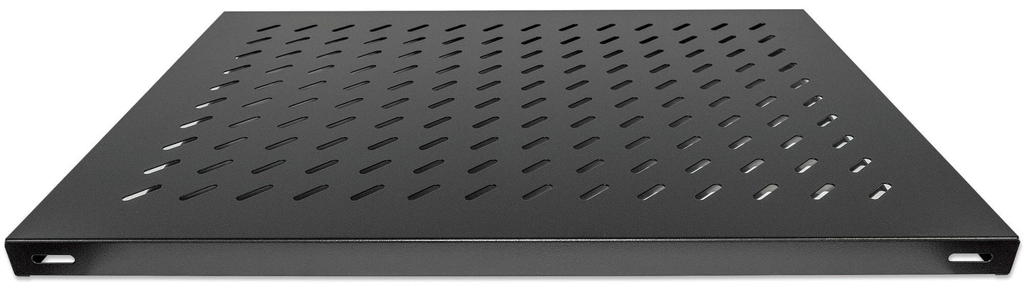 Intellinet 19" Fixed Shelf, 1U, 800mm Depth, Heavy-Duty, Max 100kg, Black Rack