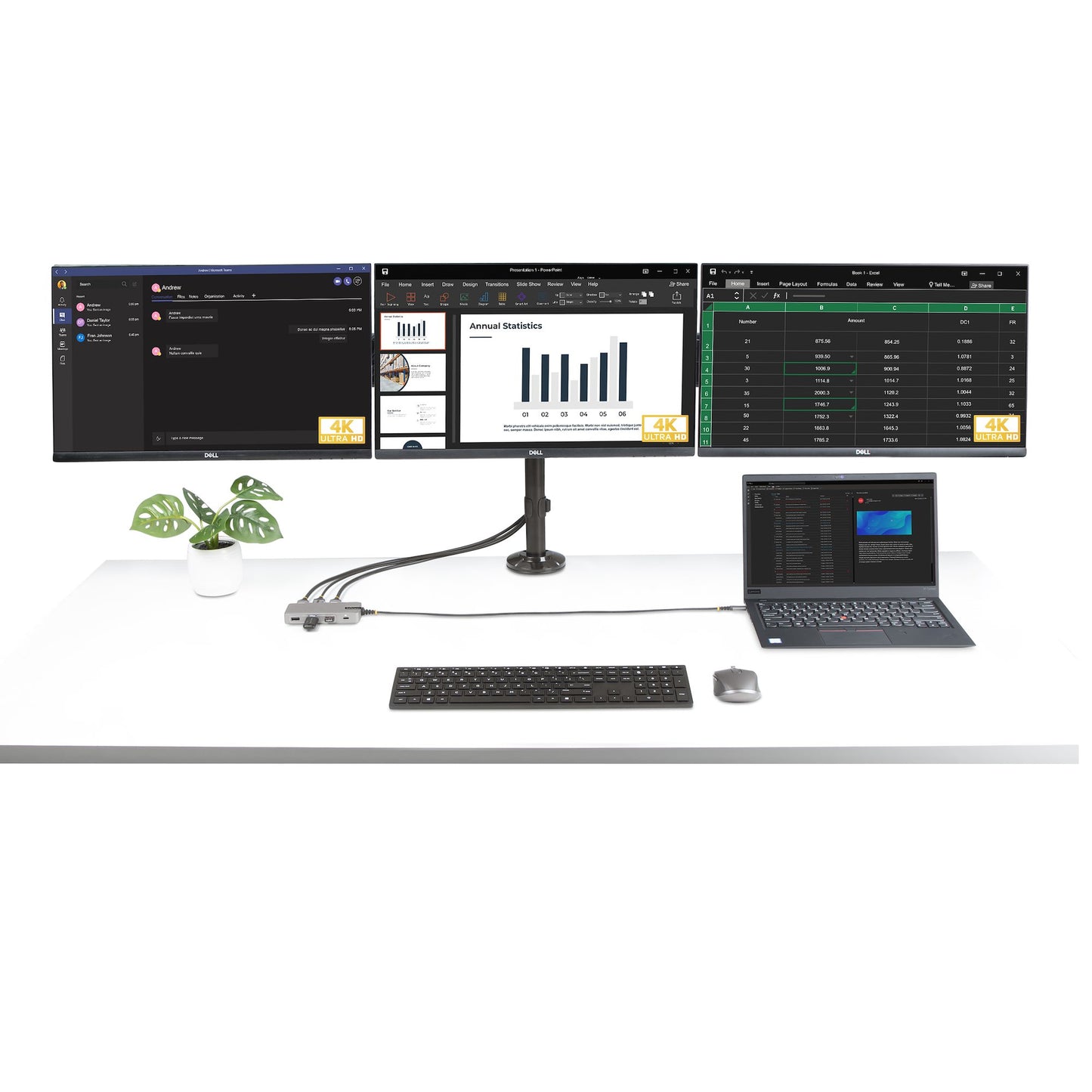 StarTech.com Monitor Multiport Adapter USB-C Docking Station 100W