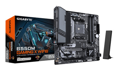 Gigabyte B550M GAMING X WIFI6 Motherboard - AMD Ryzen 5000 CPUs, 5+3 Phases VRM, up