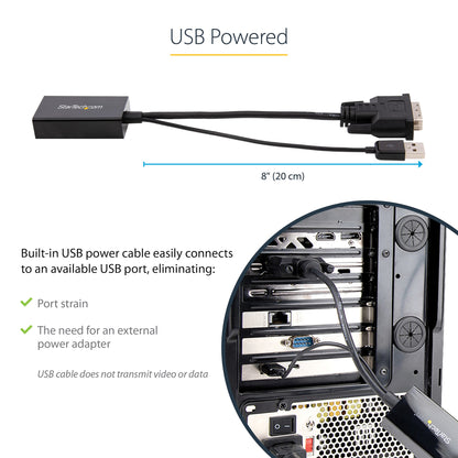 StarTech.com DVI to DisplayPort Adapter - USB Power - 1920 x 1200 - DVI to Cable
