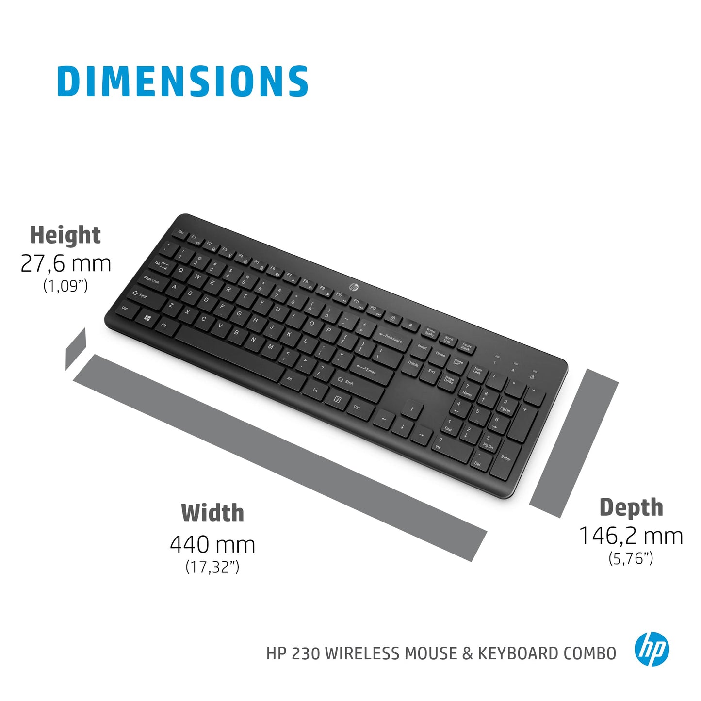HP 230 Wireless Keyboard & Mouse Combo