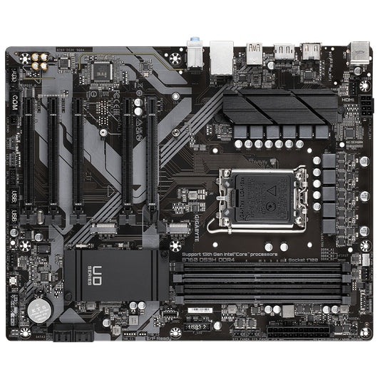 Gigabyte B760 DS3H DDR4 Motherboard - Supports Intel Core 14th CPUs, 18+2+1 Phases