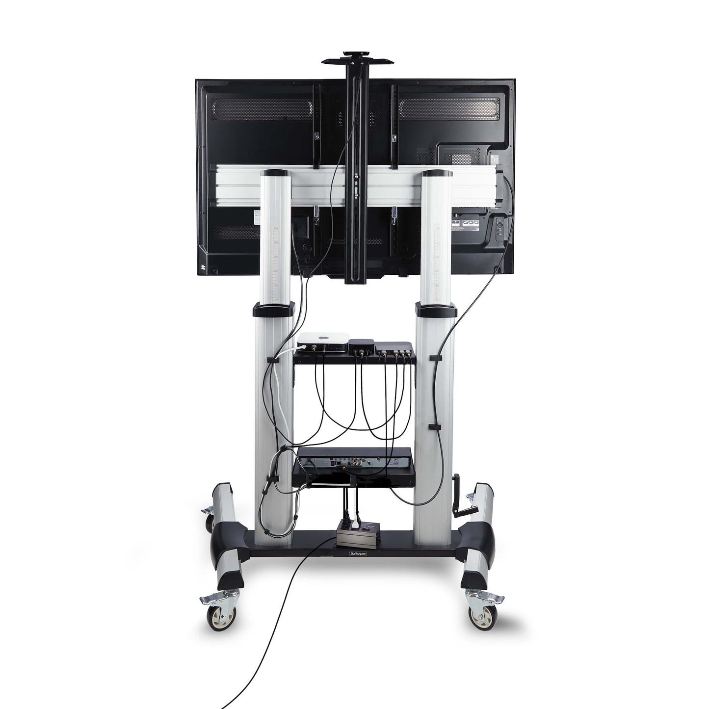 StarTech.com Rolling TV Cart/Stand On Wheels For 60-100inch Flat Screens Up To 220lb Mount
