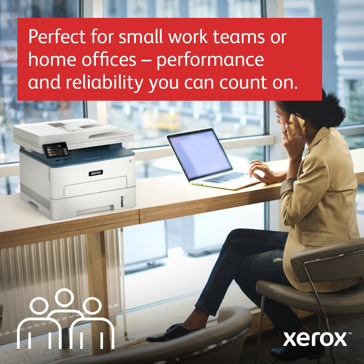 Xerox B235 A4 34ppm Wireless Duplex Copy/Print/Scan/Fax PS3 PCL5e/6 ADF 2 Trays Printer