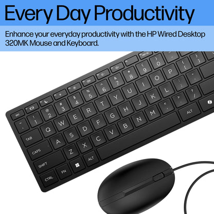 HP 320MK Wired Keyboard & Mouse Combo