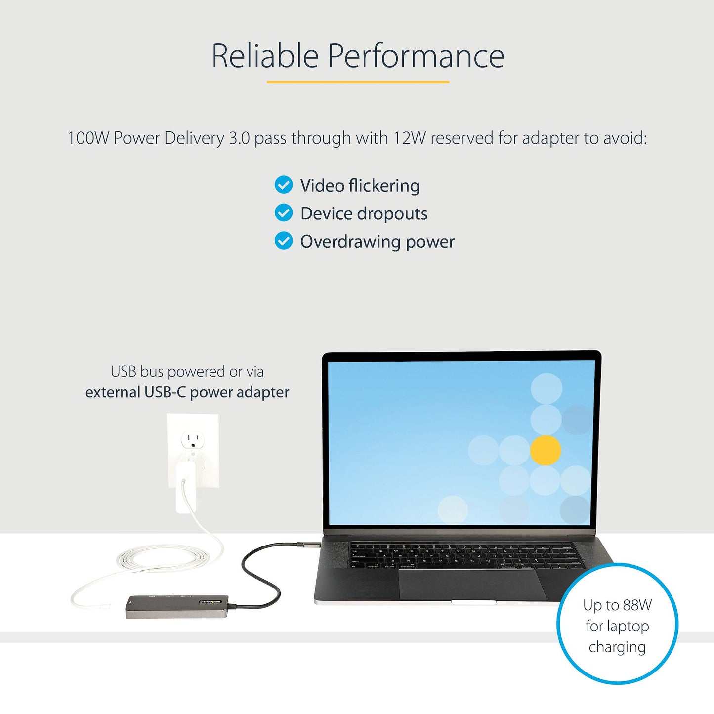 StarTech.com Multiport Adapter 2.0b USB-C Docking Station 100W