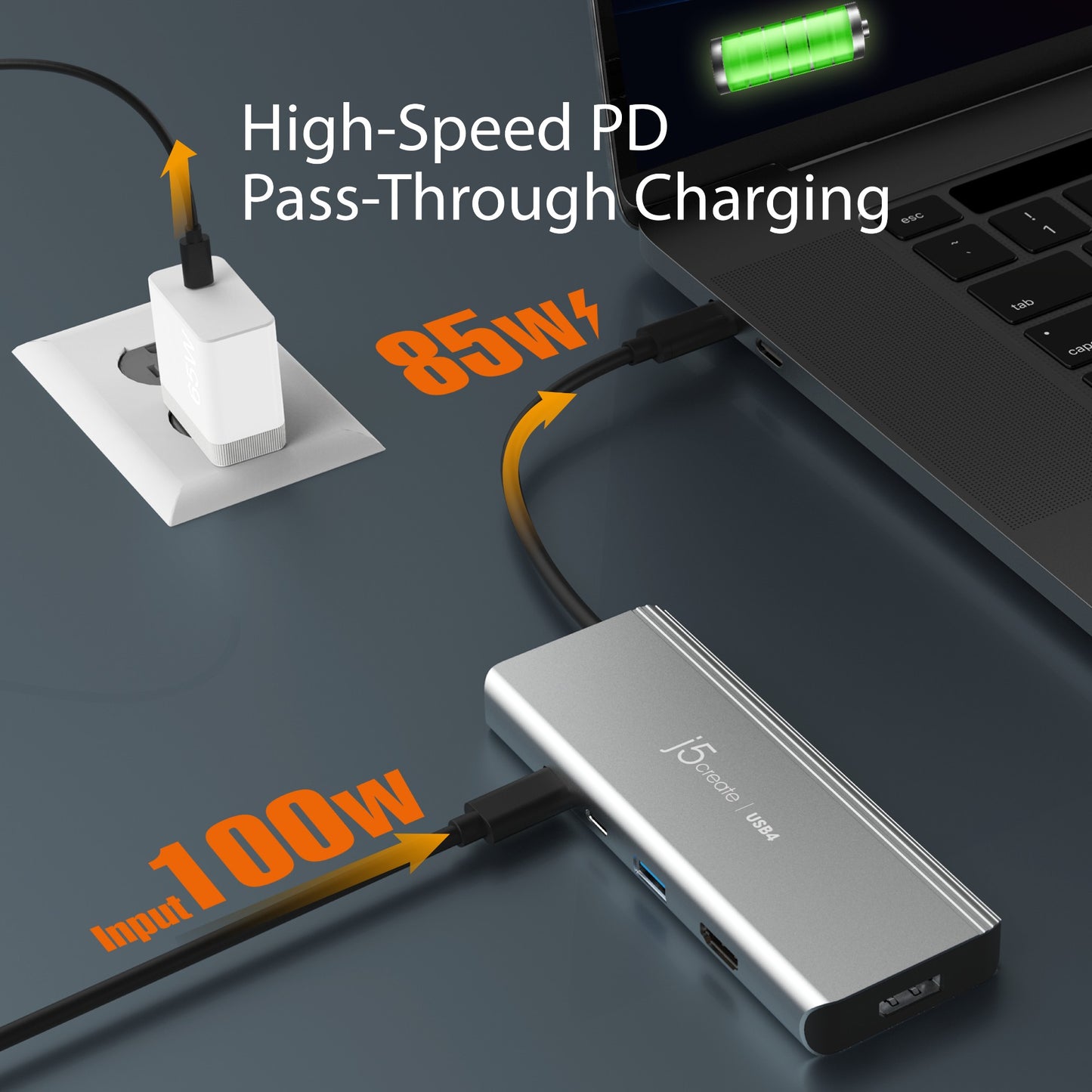j5create JCD401 USB4™ Multi-Port USB-C Docking Station