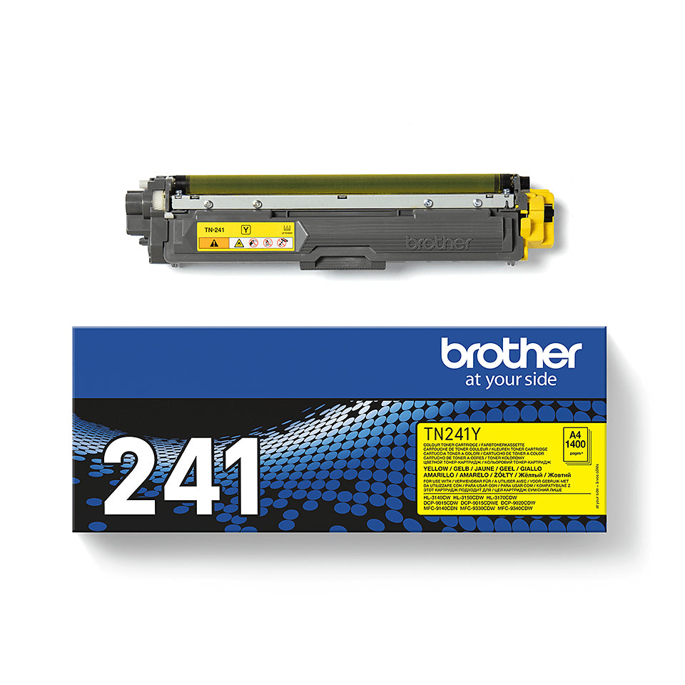 Brother TN-241Y Yellow Toner Cartridge (1.4K pages, Brother HL-3140)