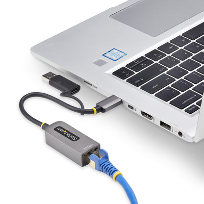 StarTech.com 2.5GbE USB-C to Ethernet Adapter with USB-A Converter, NBASE-T NIC, USB