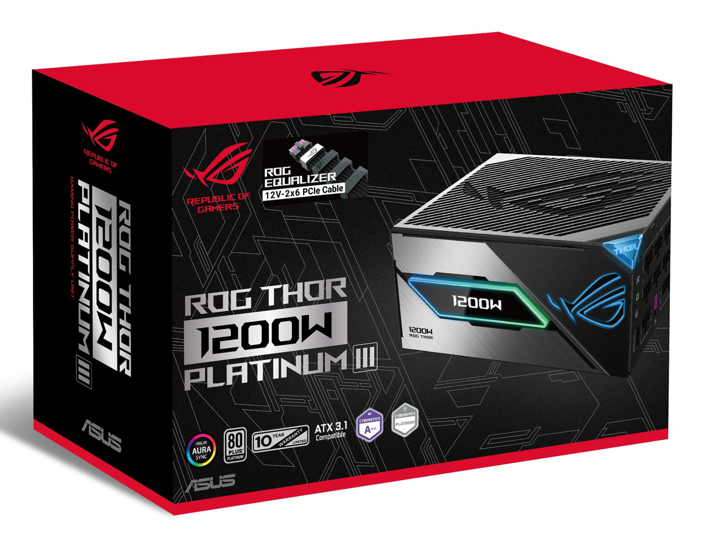ASUS ROG -THOR-1200P3-GAMING-E power supply unit 1200 W 24-pin ATX ATX Black