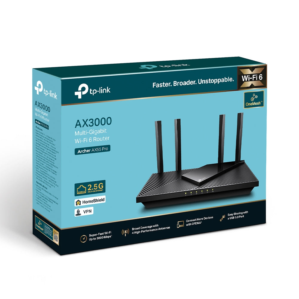 TP-LINK Archer AX3000 Multi-Gigabit Wi-Fi 6 Router with 2.5G Port WiFi 6 Networking
