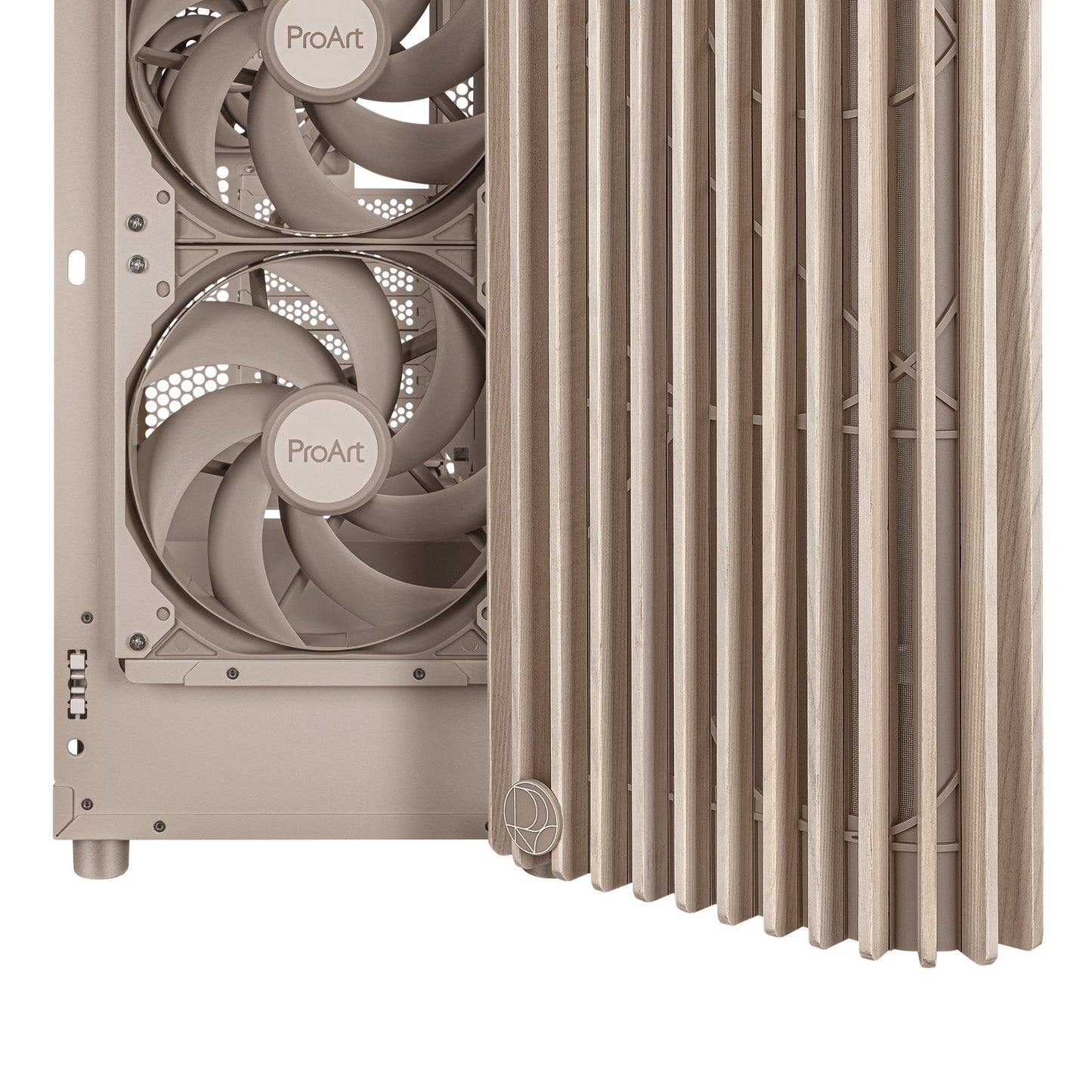 ASUS Proart PA401 Wood Mesh PWM Beige Tower PC Case