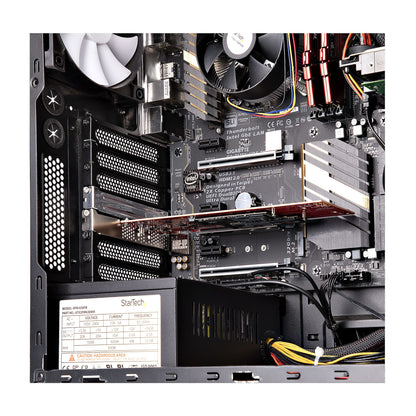 StarTech.com Dual M.2 PCIe SSD Adapter Card, PCIe x8 / x16 to Dual NVMe or AHCI M.2 Hub