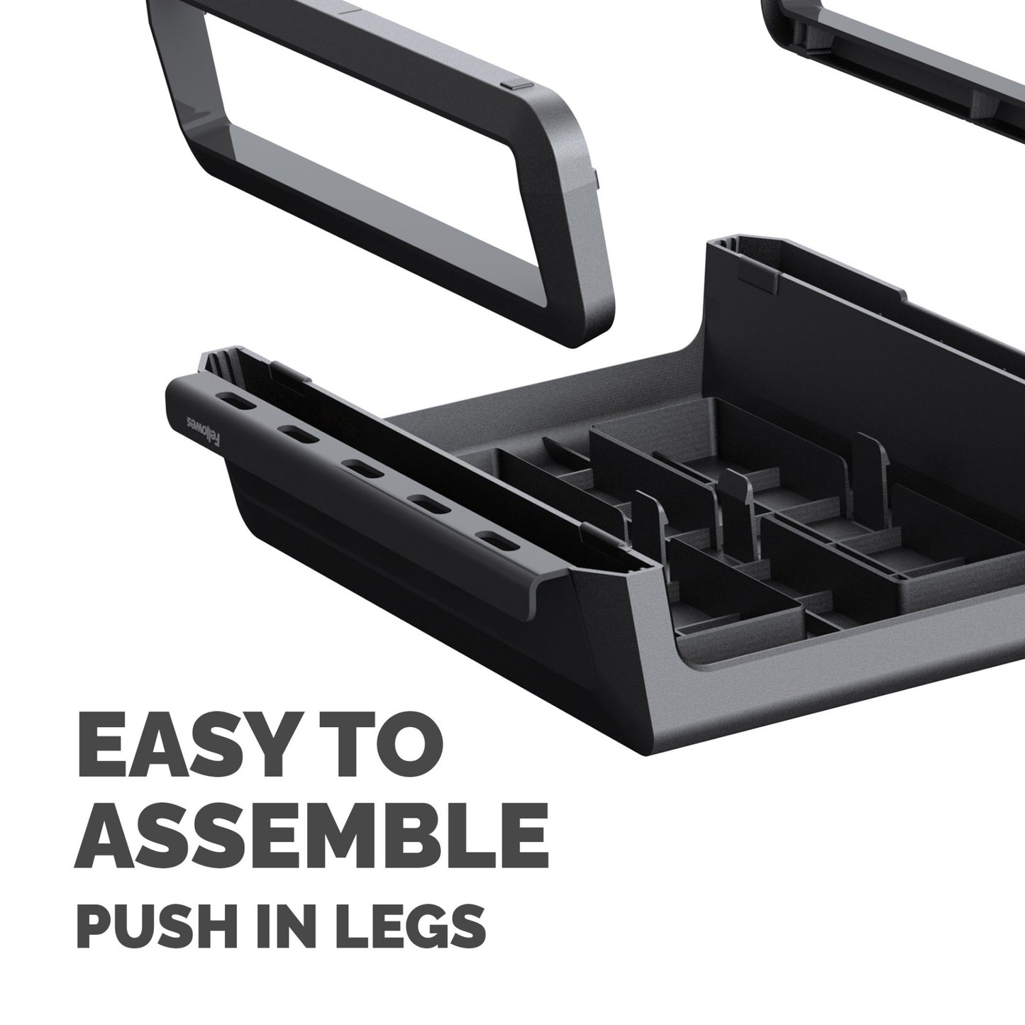 Fellowes Computer Monitor Stand with 3 Height Adjustments - Breyta Monitor Riser Mount