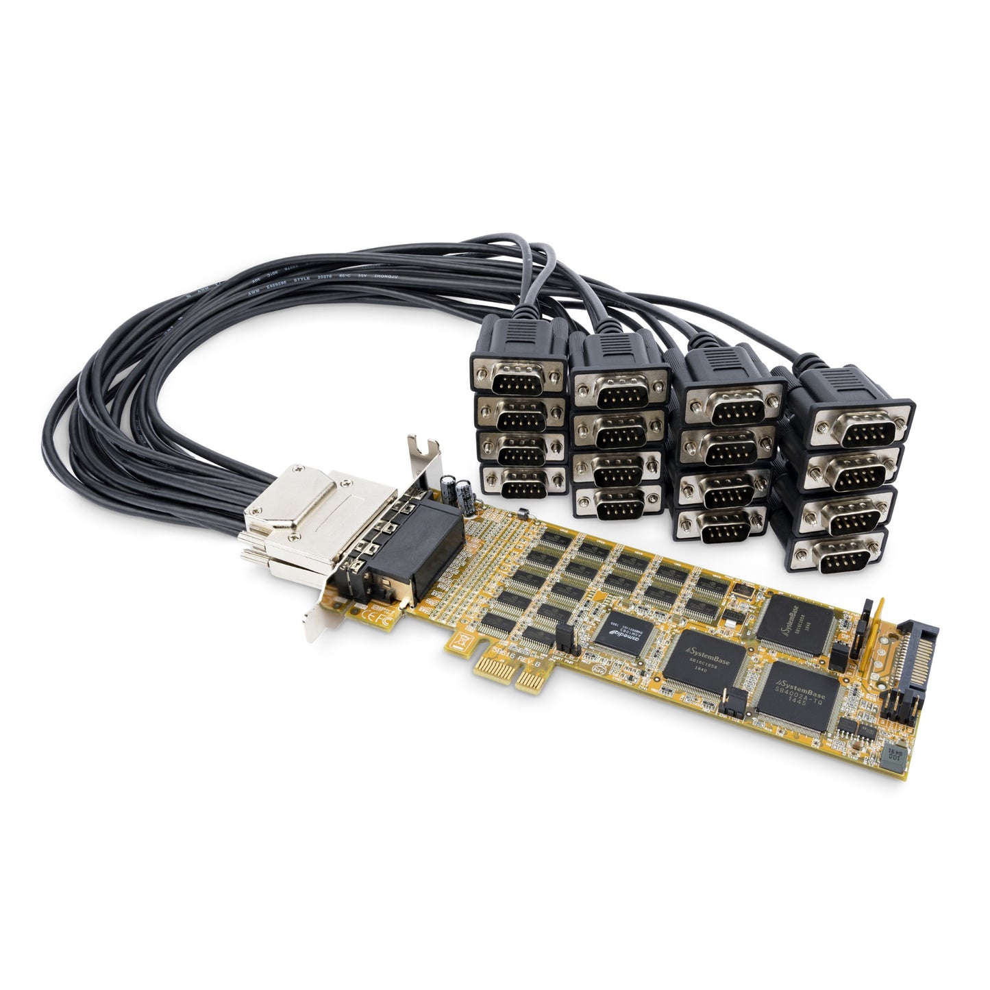 StarTech.com 16-Port Low-Profile Serial Card - RS232 - PCI Express - TAA Hub