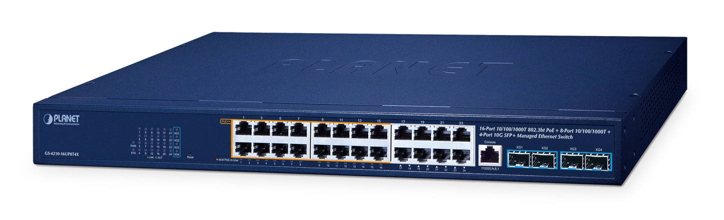 Planet GS-4210-16UP8T4X network switch PoE