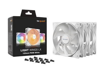 be quiet! LIGHT WINGS LX 120mm PWM 3-Pack White Computer case Fan 12 cm 3 pc(s) Cooling