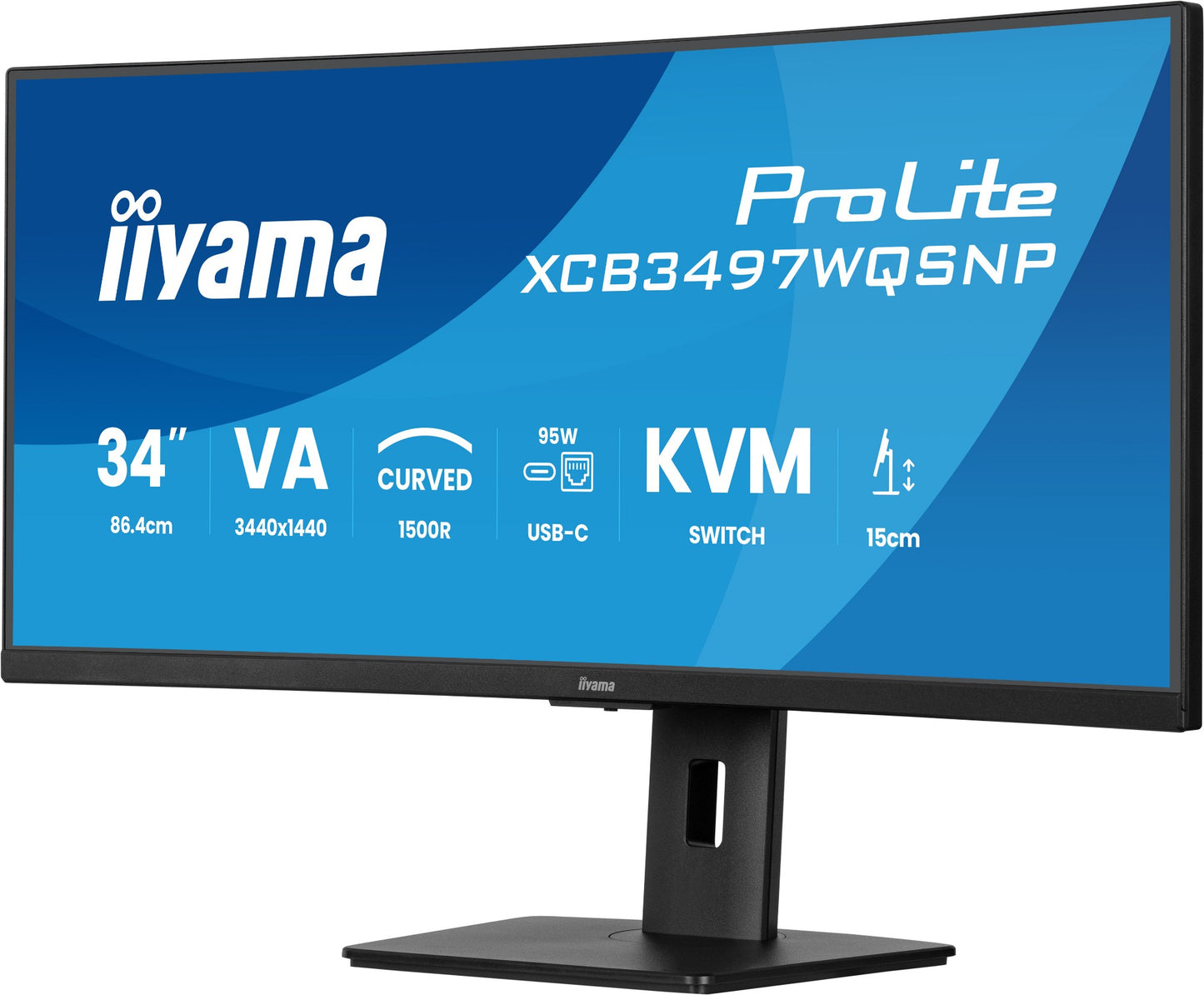iiyama ProLite XCB3497WQSNP-B1 34" UWQHD VA 120Hz Curved Monitor