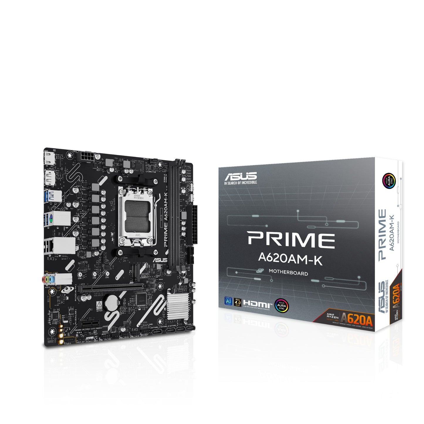 ASUS PRIME A620AM-K AMD A620A Socket AM5 micro ATX Motherboard