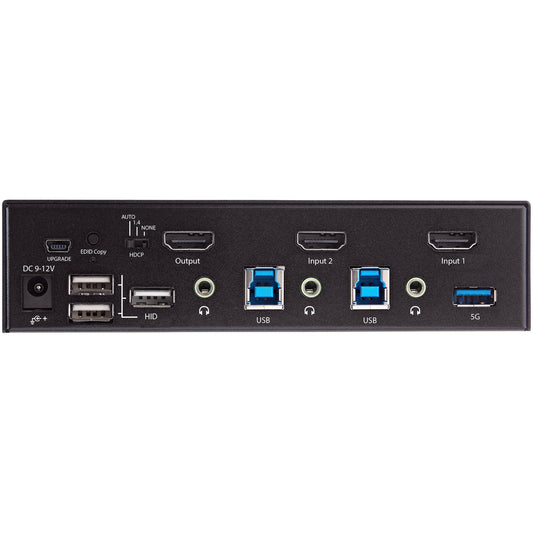 StarTech.com 2 Port HDMI KVM Switch - Single Monitor 4K 60Hz Ultra HD HDR - Desktop