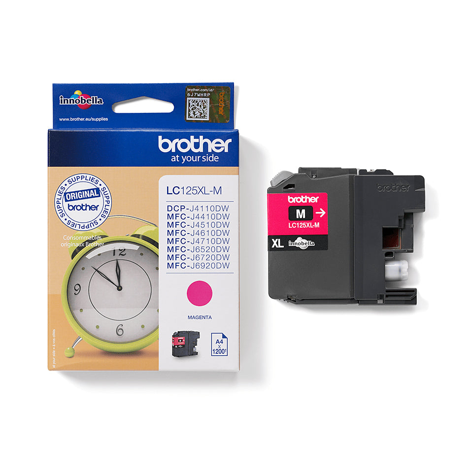 Brother LC-125XLM Magenta Ink Cartridge (1.2K pages)