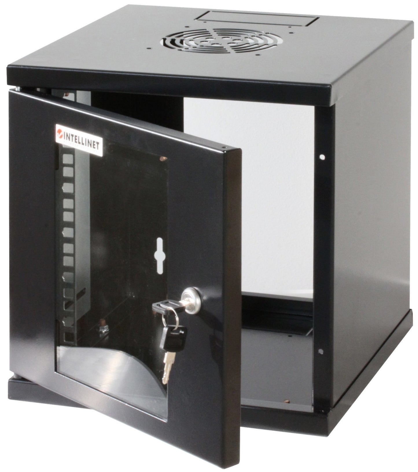 Intellinet 10" Network Cabinet - Wall Mount (Standard), 6U, 300mm Deep, Black Rack