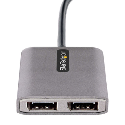 StarTech.com USB-C to Dual Displayport 1.4 Adapter, USB Type-C Multi-Monitor MST Hub