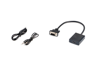 Microconnect MONGGHDMI video cable adapter 0.3 m VGA (D-Sub) HDMI Black