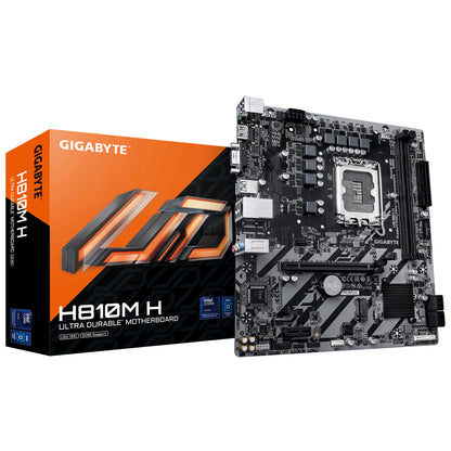 Gigabyte H810M H Motherboard - Intel Core Ultra (Series 2) CPUs, 4+1+2 Phases VRM