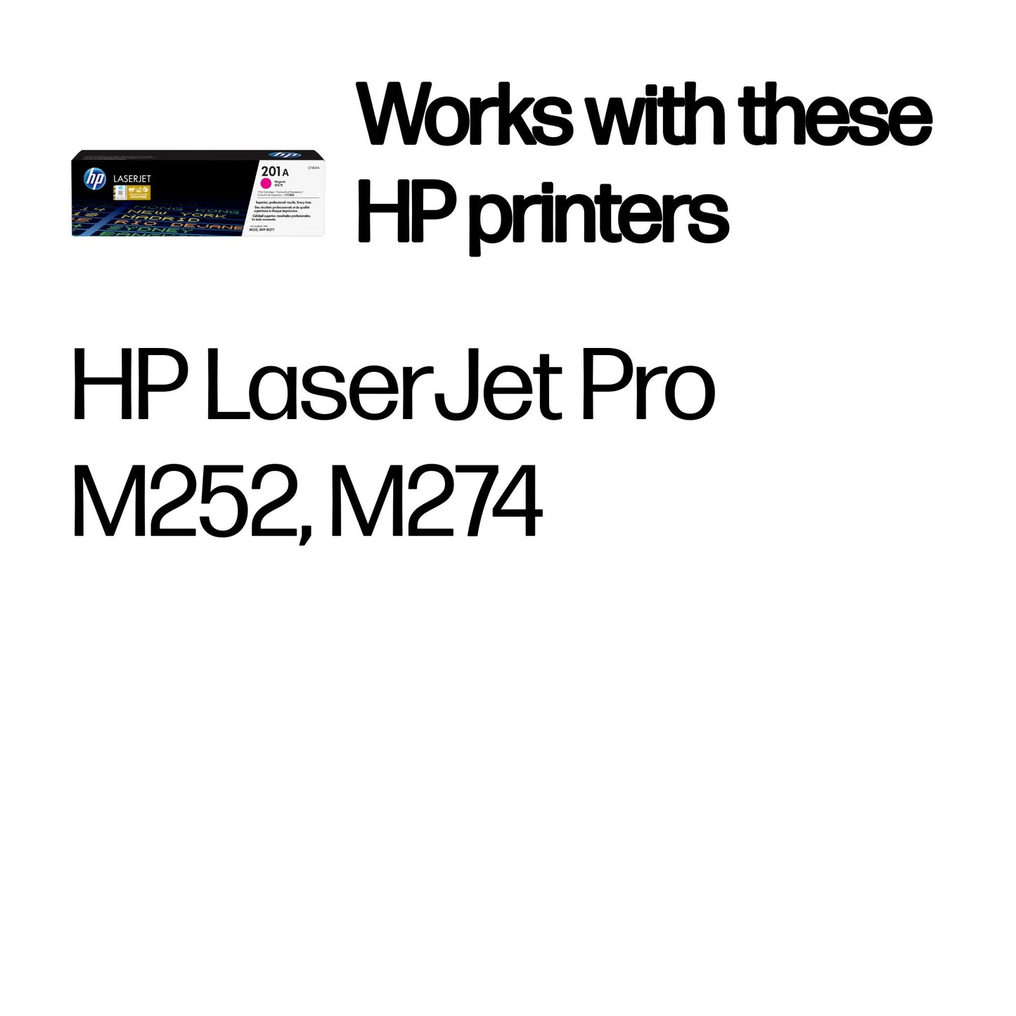 HP CF403A/201A Magenta Toner Cartridge (1.33K pages, HP Pro M 252)