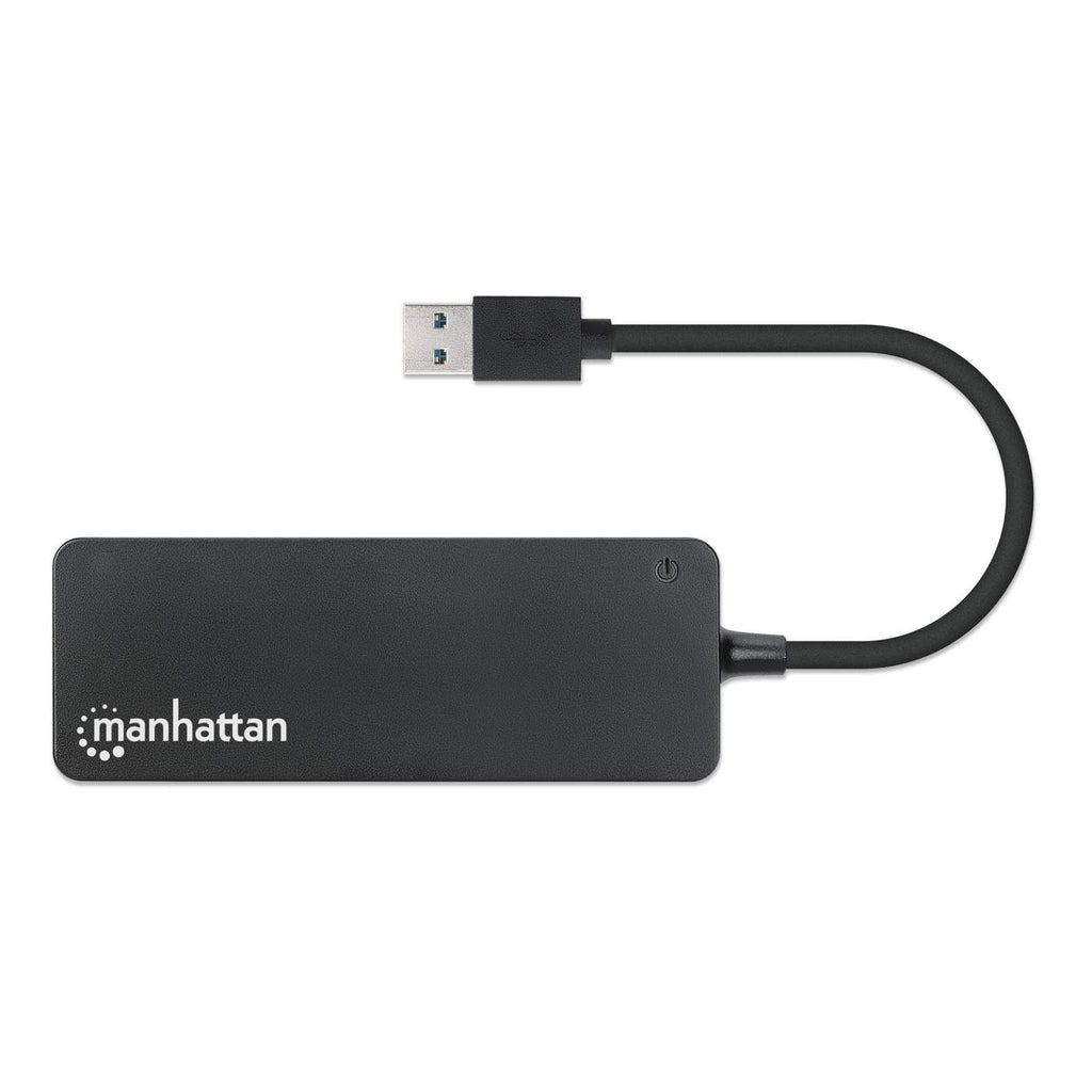 Manhattan USB-A 4-Port Hub, 4x USB-A Ports, 5 Gbps (USB 3.2 Gen1 aka USB 3.0), USB