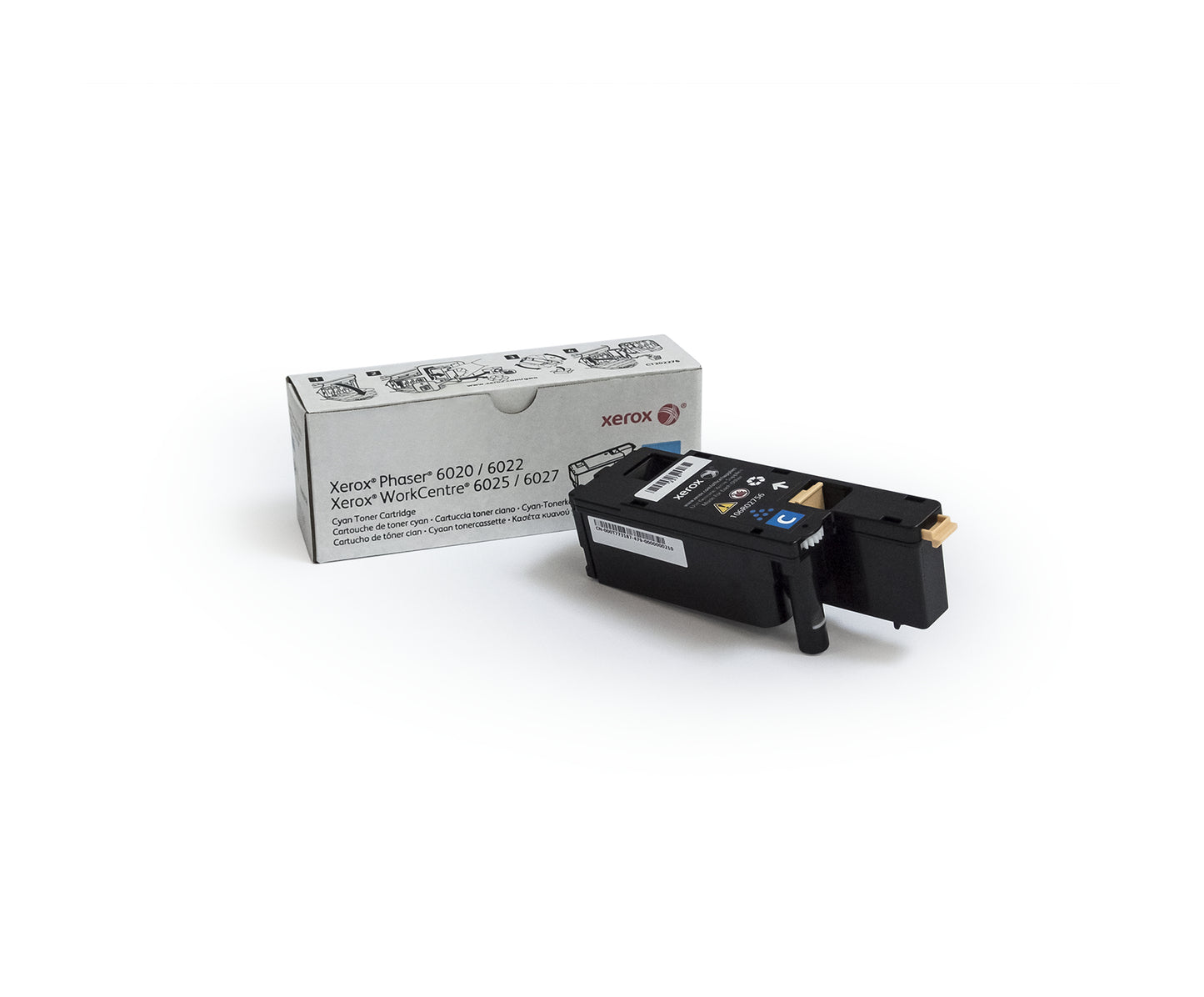 Xerox 106R02756 Cyan Toner Cartridge (1K pages, Xerox Phaser 6020)