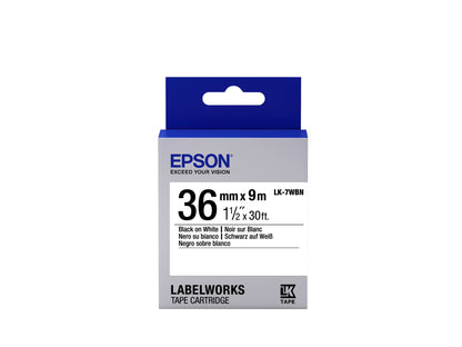 Epson C53S657006/LK-7WBN DirectLabel-etikettes black on white 36mm x 9m for Epson Labels