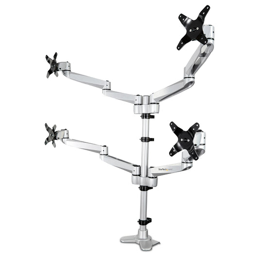 StarTech.com Desk Mount Quad Monitor Arm – Premium Articulating VESA 4 Monitor Mount