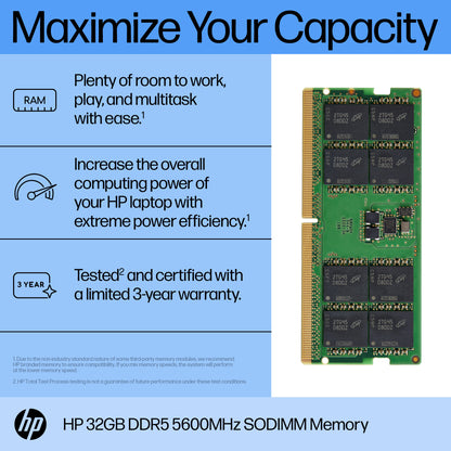 HP 32GB DDR5 5600MT/s SO-DIMM Laptop RAM