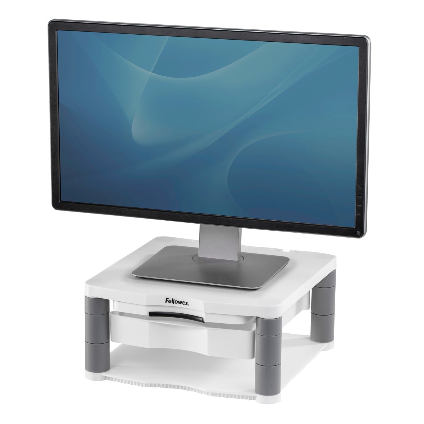 Fellowes Computer Monitor Stand with 3 Height Adjustments - Premium Monitor Riser Mount (91713)