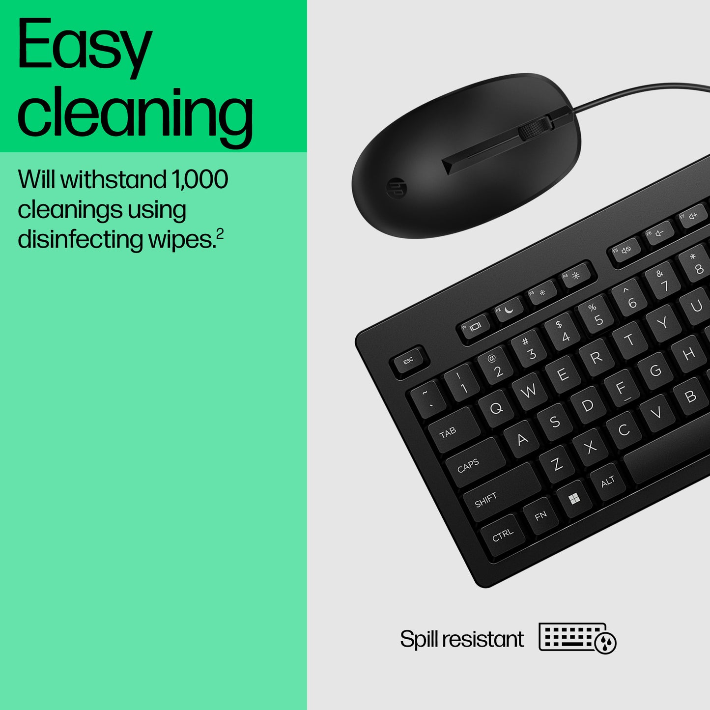 HP 225 Wired Keyboard & Mouse Combo