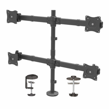 StarTech.com Desk Mount Quad Monitor Arm - Ergonomic VESA 4 Monitor Mount 2x2 up to