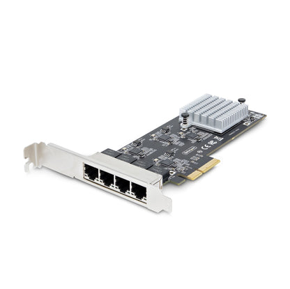 StarTech.com 4-Port 2.5Gbps NBASE-T PCIe Network Card, Intel I225-V, Quad-Port Network Adapter