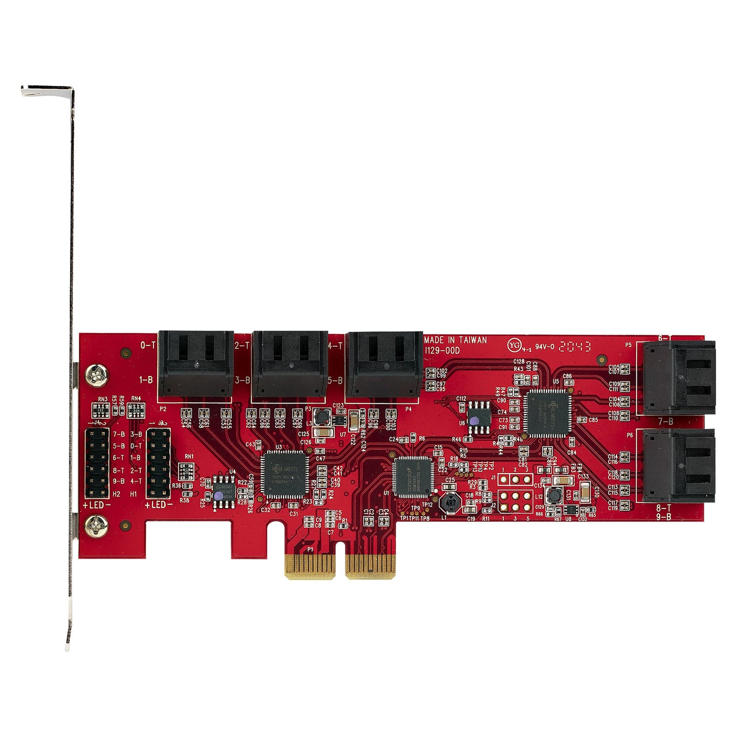 StarTech.com SATA PCIe Card - 10 Port PCIe SATA Expansion Card - 6Gbps - Low/Full Hub
