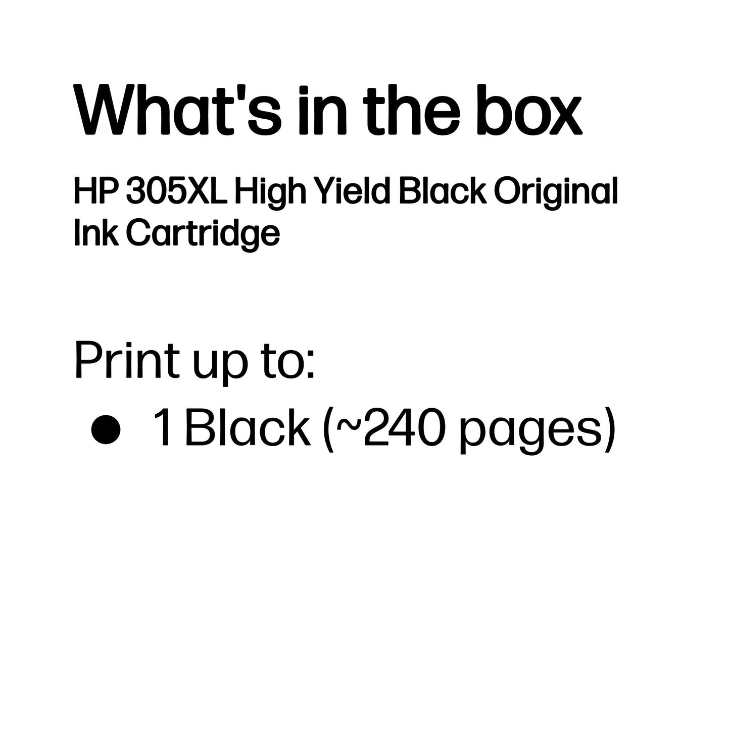 HP 3YM62AE/305XL Black Ink Cartridge (240 pages)
