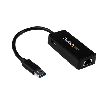 StarTech.com USB 3.0 Ethernet Adapter, USB 3.0 Network Adapter NIC with USB Port
