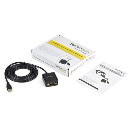 StarTech.com 6ft (1.8m) 1-Port FTDI USB to Serial RS232 Adapter Cable with COM