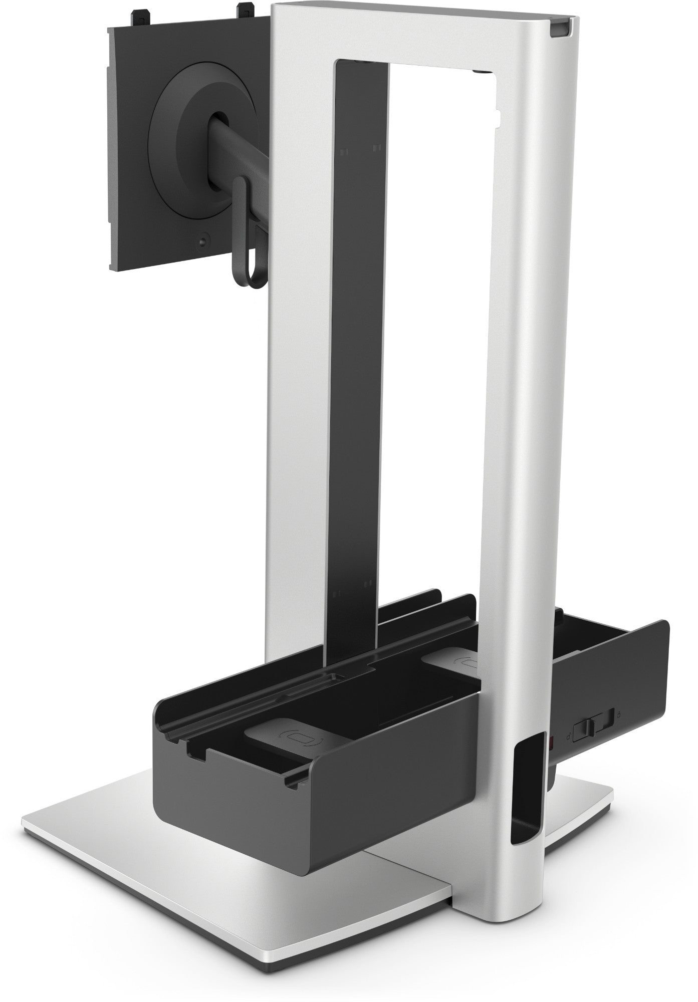 DELL Pro Slim OSS25 68.6 cm (27") Desk Black, Silver Mount