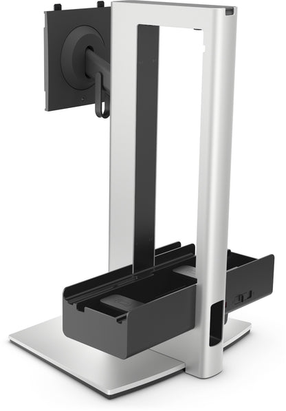 DELL Pro Slim OSS25 68.6 cm (27") Desk Black, Silver Mount