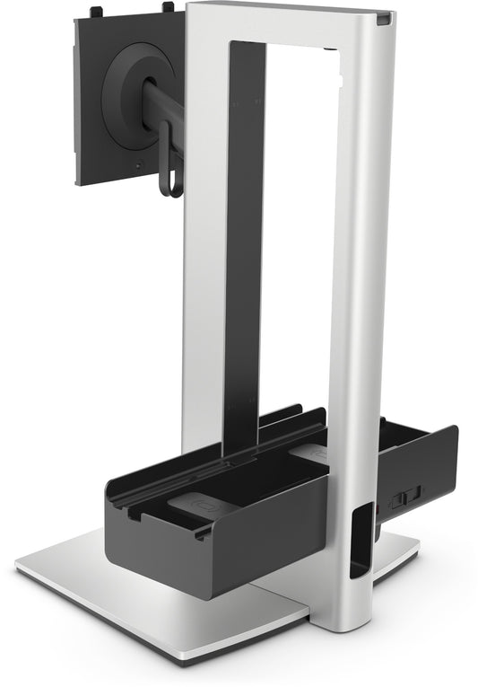 DELL Pro Slim OSS25 68.6 cm (27") Desk Black, Silver Mount